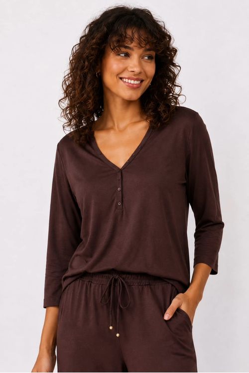 BLUSA DECOTE HIPPIE BOTOES OFF CAFE